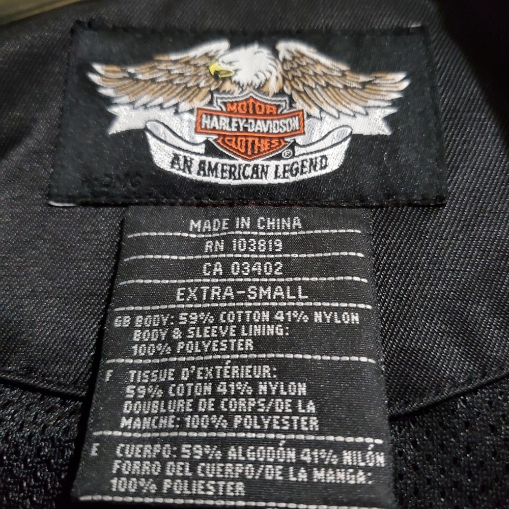 Harley Davidson motorcycle jacket XSmall Woman's - Picture 7 of 7
